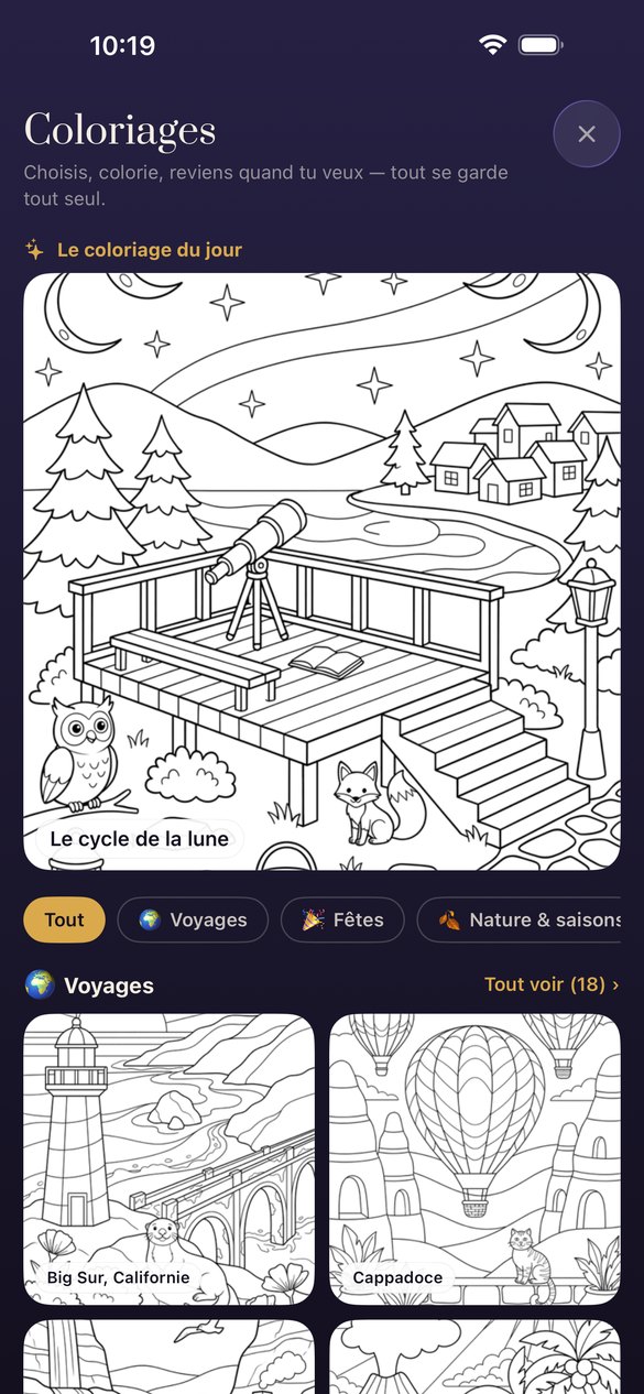 124 coloriages, sept univers.